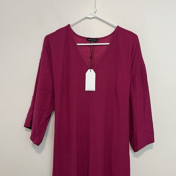 Universal‎ Standard NWT V-Neck Woven Maxi Dress in Raspberry Radience - Picture 2 of 11
